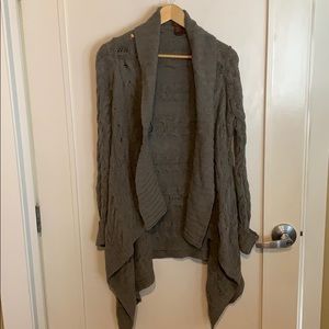 525 America Grey Cotton Blend Knit Sweater